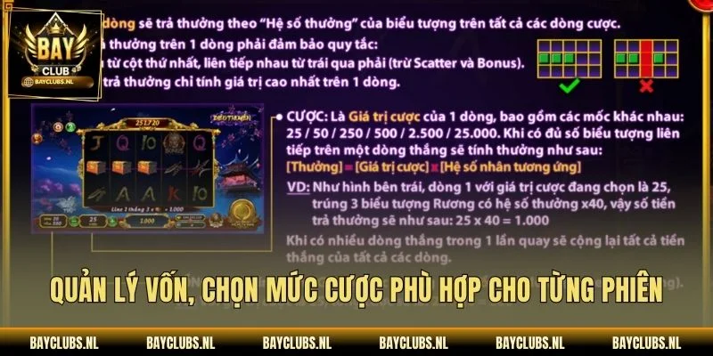 Quản lý vốn, chọn mức cược phù hợp cho từng phiên