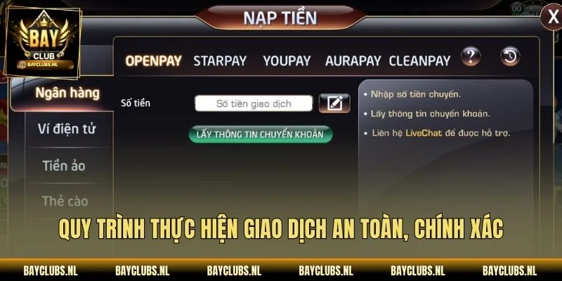 Quy trình thực hiện giao dịch an toàn, chính xác
